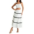 thumbnail image 1 of Suagox Women’s Two Piece Summer Outfits Sleeveless Zip Back Tank Tops and Long Skirt Set Beach Dress, 1 of 10