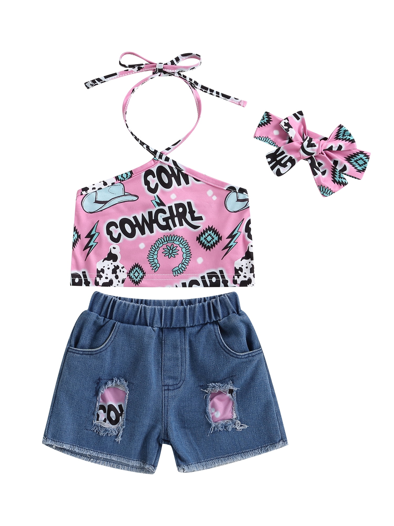 Girls red deals denim shorts