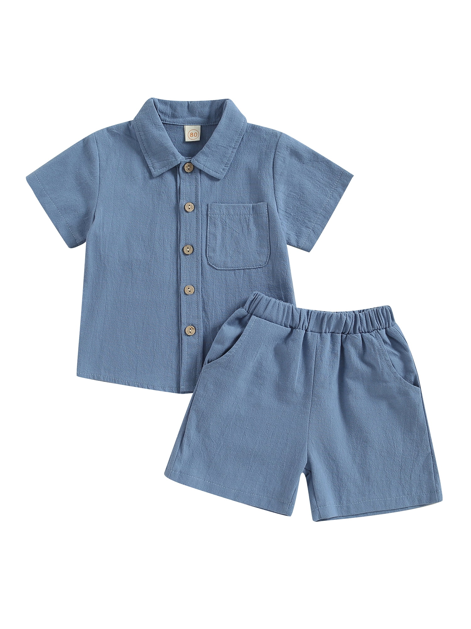 Baby/ Toddler Sunday Playtime Cord Shorts(5-7y) - Light Blue