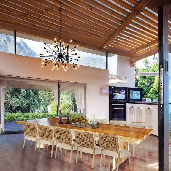 Suar Live Edge Solid Slab Dining Table, 138 inch