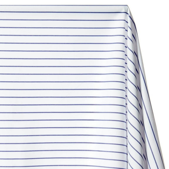 Suave 1/2" Pinstripe Shirting Poplin Fabric - Imperial Blue 58/59" By The Yard