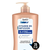 Suave 2-in-1 Shampoo & Conditioner with Vitamin B5 Infusion, Moisturizing, 28 fl oz