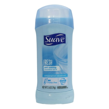 Suave 24 Hour Protection Anti Perspirant Deodorant Invisible Solid Fresh, 2.6 Oz.