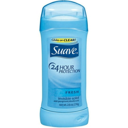 Suave 24 Hour Protection Anti-Perspirant Deodorant Invisible Solid, Fresh 2.60 oz (Pack of 4)