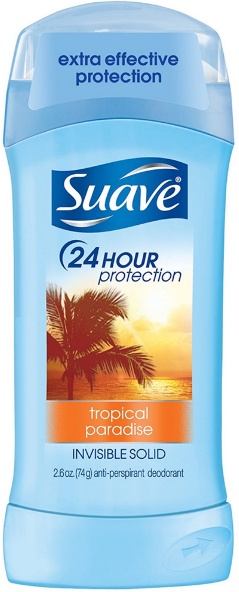 Suave 24 Hour Protection Invisible Solid Anti-Perspirant Deodorant, Tropical Paradise 2.60 oz