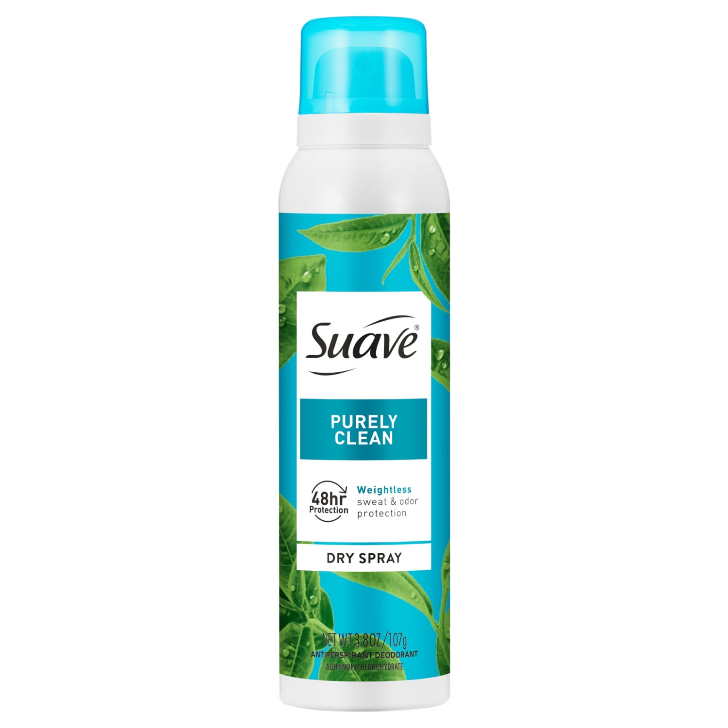 Suave Purely Clean Dry Spray Antiperspirant Deodorant, 48 HR Invisible Protection, 3.8 OZ