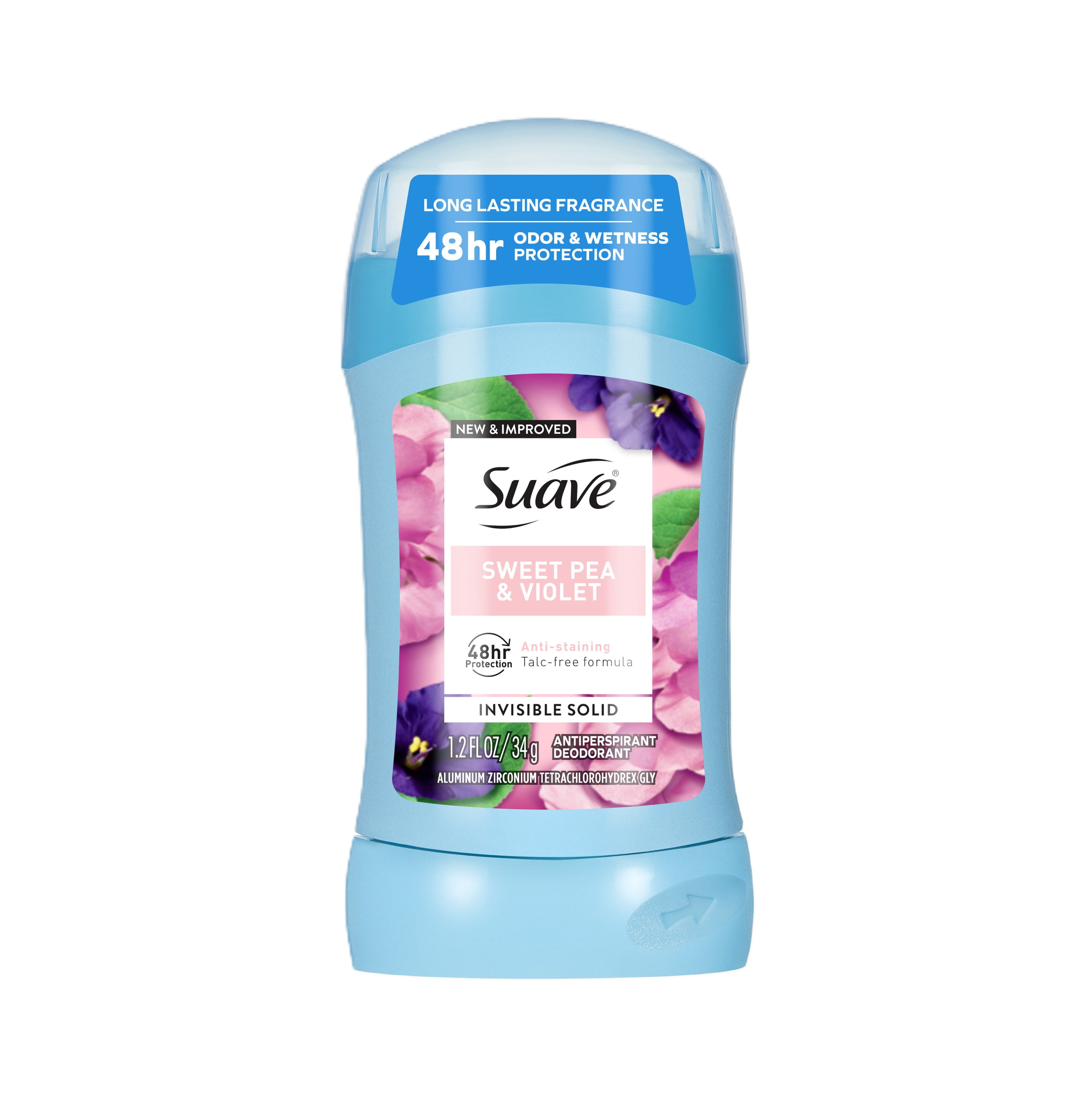 Suave Antiperspirant Deodorant For Women, 48hr Protection, Sweet Pea & Violet, 1.2 oz