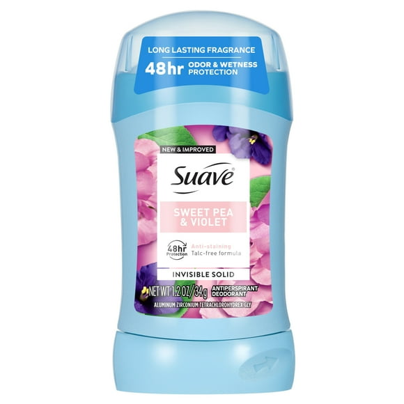 Suave Antiperspirant Deodorant For Women, 48hr Protection, Sweet Pea & Violet, 1.2 oz