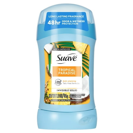 Suave Antiperspirant Deodorant For Women, 48hr Protection, Tropical Paradise, 1.2 oz
