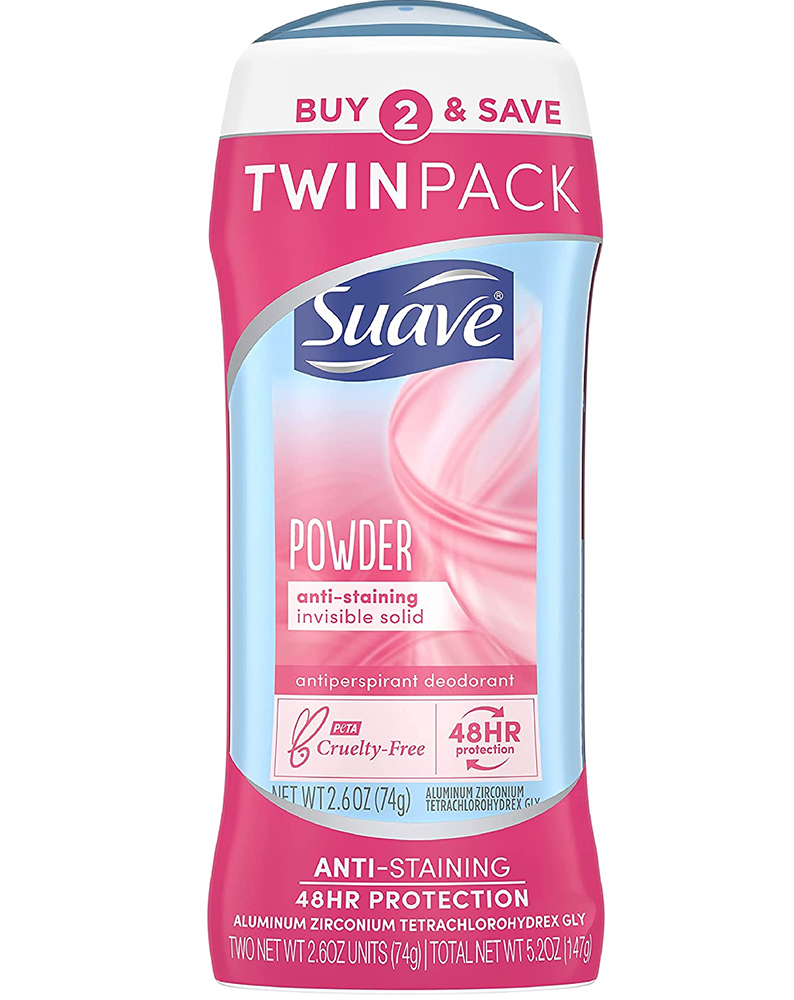 Suave Antiperspirant Deodorant, Powder, 2.6oz, 2 Pack - image 1 of 5