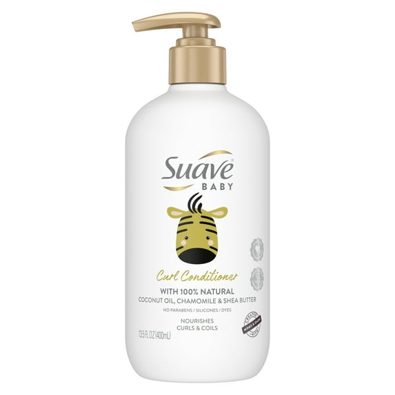 Suave Baby Conditioner with Pump, Coconut Oil, Chamomile & Shea Butter, 100% Natural, 13.5 oz