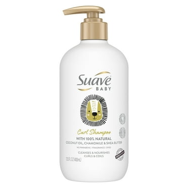Suave Baby Curl Shampoo with Pump, 100% Coconut Oil, Chamomile & Shea Butter, 100% Natural, 13.5 oz