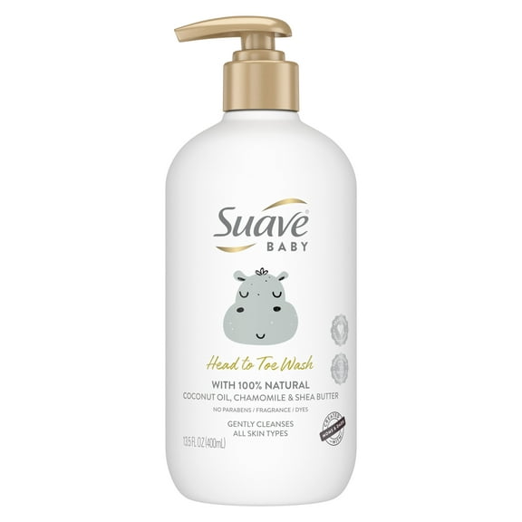 Suave Baby Head to Toe Body Wash with Coconut Oil, Chamomile & Shea Butter, 13.5 oz