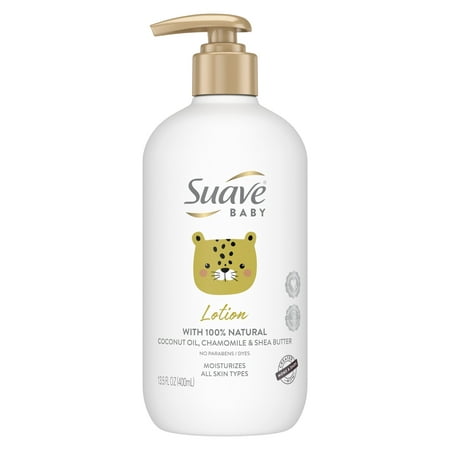 Suave Baby Lotion with 100% Natural Coconut Oil, Chamomile & Shea Butter, 13.5 oz