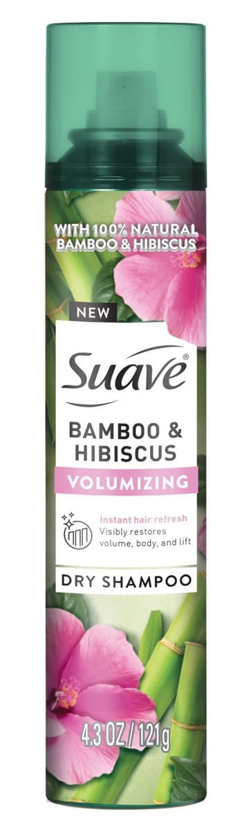 Suave Bamboo & Hibiscus Volumizing Dry Shampoo, for Restoring Body & Lift, 4.3 oz (Pack of 3)