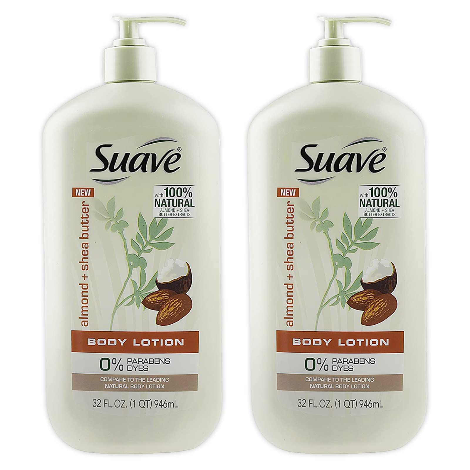 Suave Body Lotion, Almond + Shea Butter, 32 Fl Oz