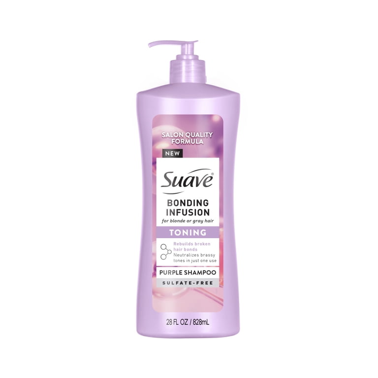 Suave Bonding Infusion Purple Toning Shampoo, for Neutralizing