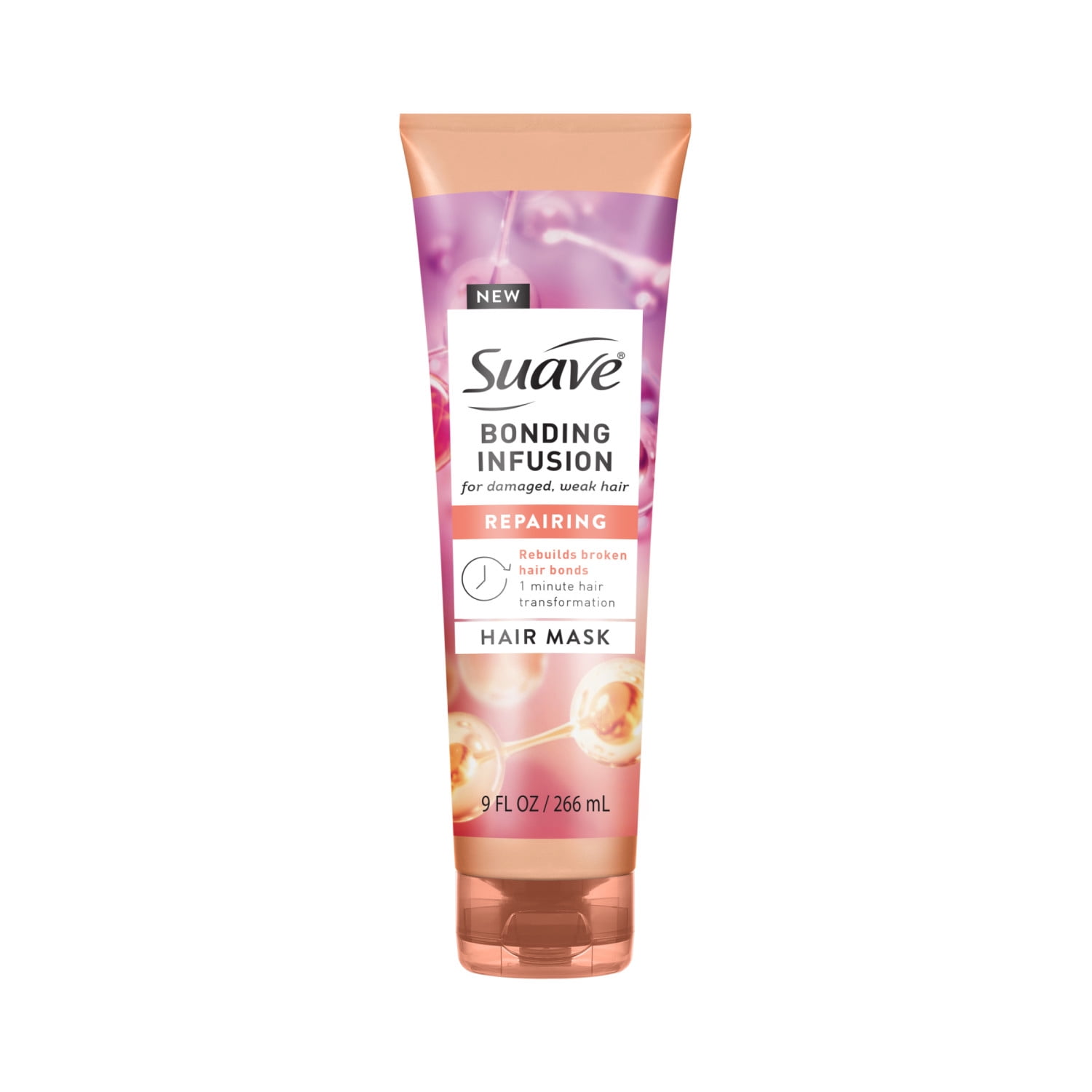 Suave Bonding Infusion Repairing Hair Mask for Damaged Hair Treatment, Deep Conditioning for Dry, Colored Strands, 9 fl oz