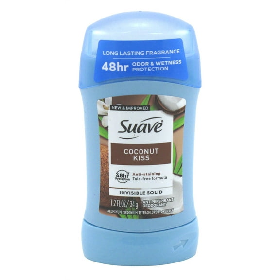 Suave Deodorant 1.2 Ounce 48Hr Coconut Kiss Invisible (24 Pieces)