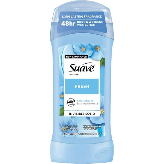 Suave Deodorant For Women, Powder, Antiperspirant & Deodorant Stick 48-hour Odor and Wetness Protection for Women 2.6 oz