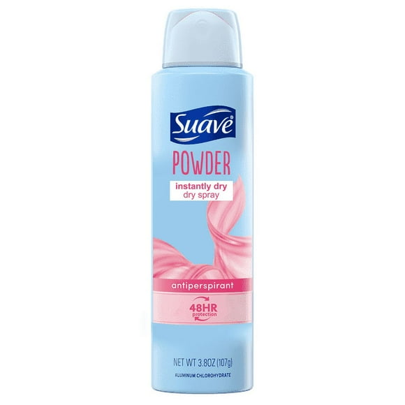 Suave Dry Spray Instantly Dry Powder Antiperspirant Deodorant, 3.8 oz (2 Pack)
