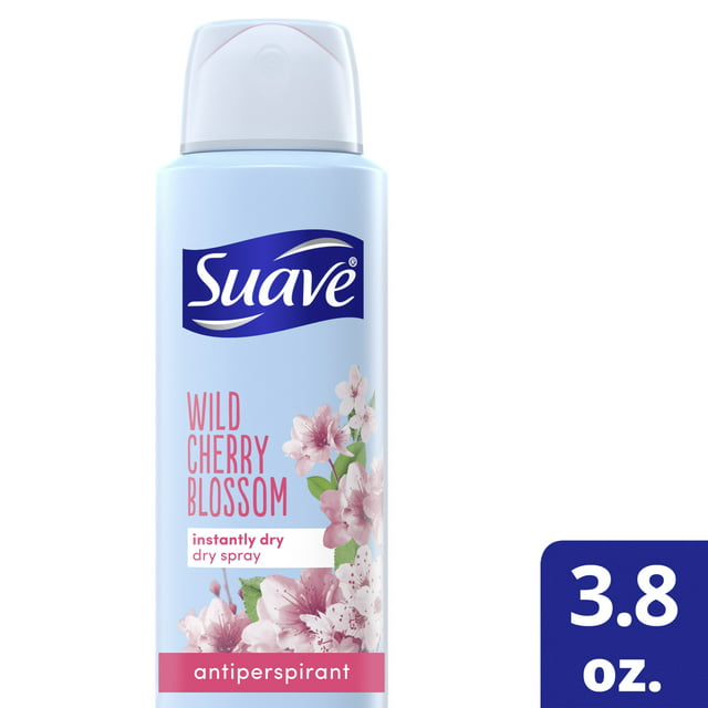 Suave Dry Spray Wild Cherry Blossom Antiperspirant Deodorant 3.8 Oz