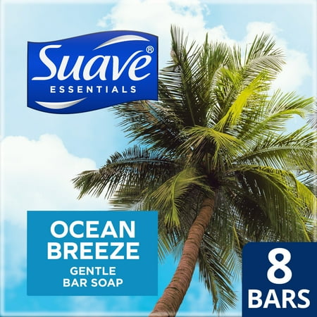 Suave Essentials Bar Soap, Ocean Breeze, 32 oz, 8 Count