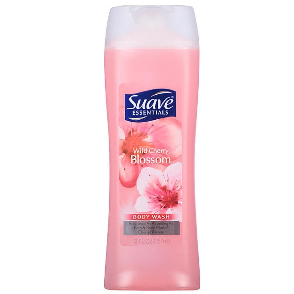 Suave Essentials Body Wash, Cherry Blossom, 15 Fl Oz , Pack of 6