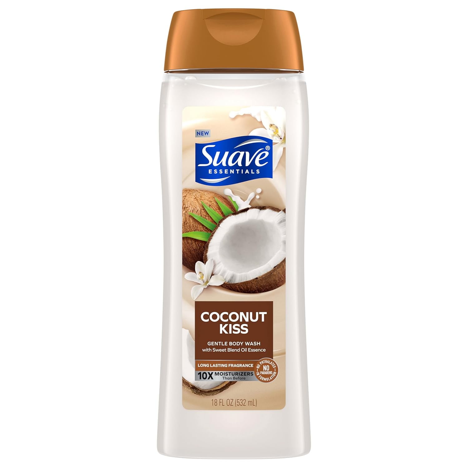Suave Essentials Body Wash Coconut Kiss, 18 oz