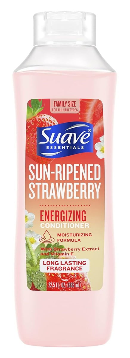 Suave Essentials Conditioner Sun-Ripened Strawberry 22.5 Ounce (665ml) (Pack of 3)