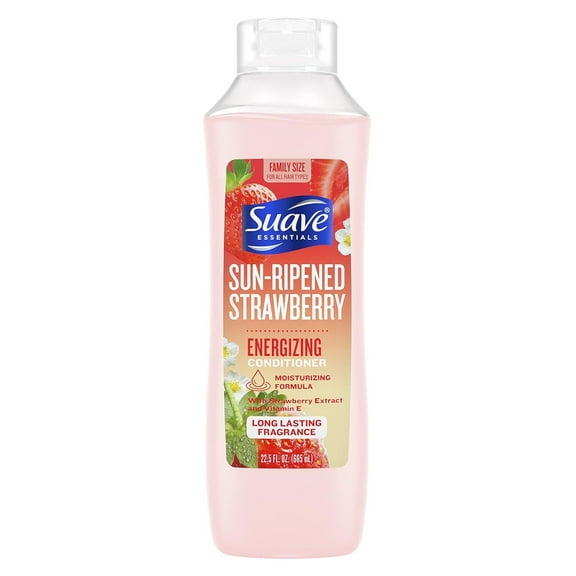 Suave Essentials Conditioner Sun-Ripened Strawberry 22.5 Ounce (665ml) (Pack of 3)
