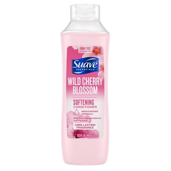 Suave Essentials Conditioner Wild Cherry Blossom 22.5 Ounce (665ml) (Pack of 2)