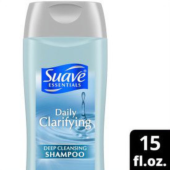 Suave Essentials Daily Clarifying Deep Cleansing Shampoo, 15oz