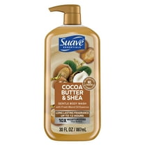 Suave Essentials Gentle Body Wash, Cocoa Butter & Shea, 30 oz