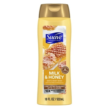 Suave Essentials Gentle Body Wash, Milk & Honey, 18 oz