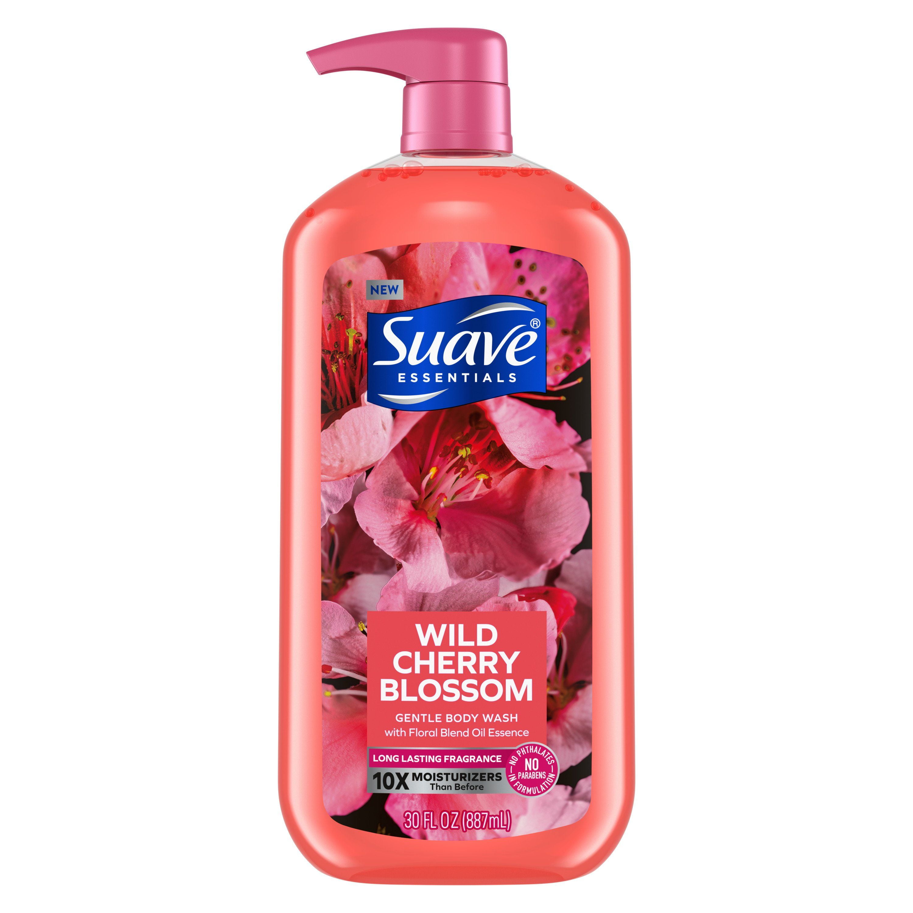 Suave Essentials Gentle Body Wash - Wild Cherry Blossom - 30 oz Packaging may vary