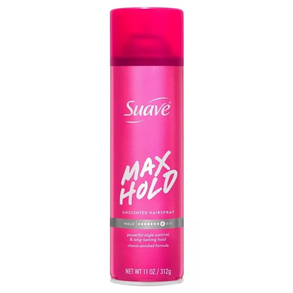 Suave Essentials Hairspray Max Hold 8 Unscented 11 Ounce (Pack of 2)