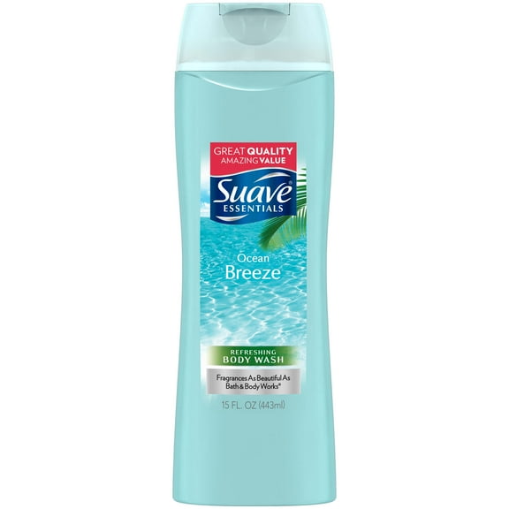 Suave Essentials Ocean Breeze Body Wash with Sea Algae Extract and Vitamin E 15 fl oz