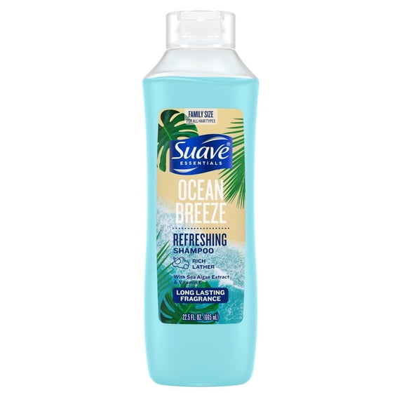 Suave Essentials Shampoo Ocean Breeze 22.5 Ounce (665ml) (Pack of 3)