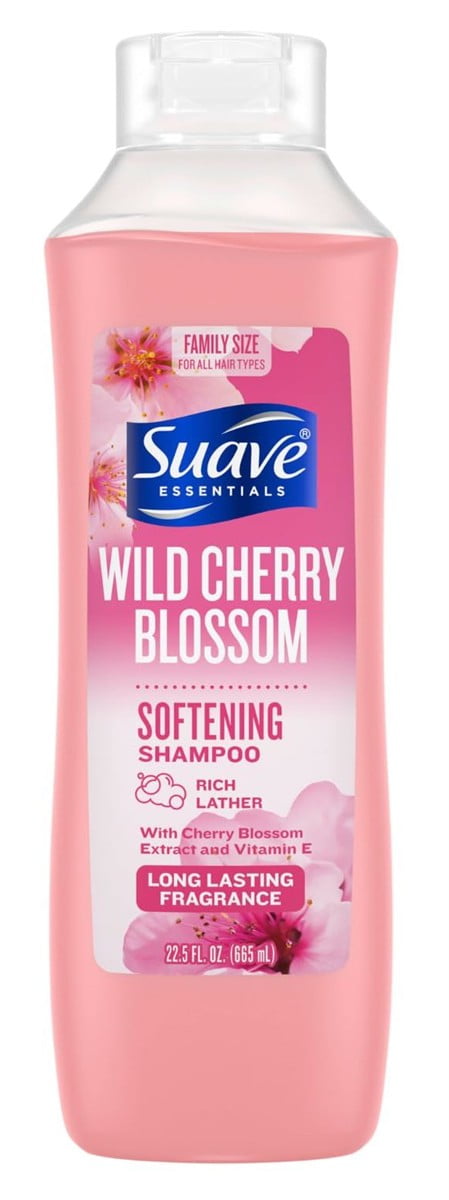 Suave Essentials Shampoo Wild Cherry Blossom 22.5 Ounce (665ml) (Pack of 3)