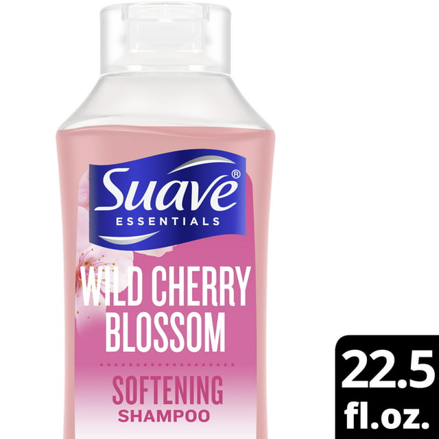 Suave Essentials Softening Shampoo, Wild Cherry Blossom, 22.5 fl oz