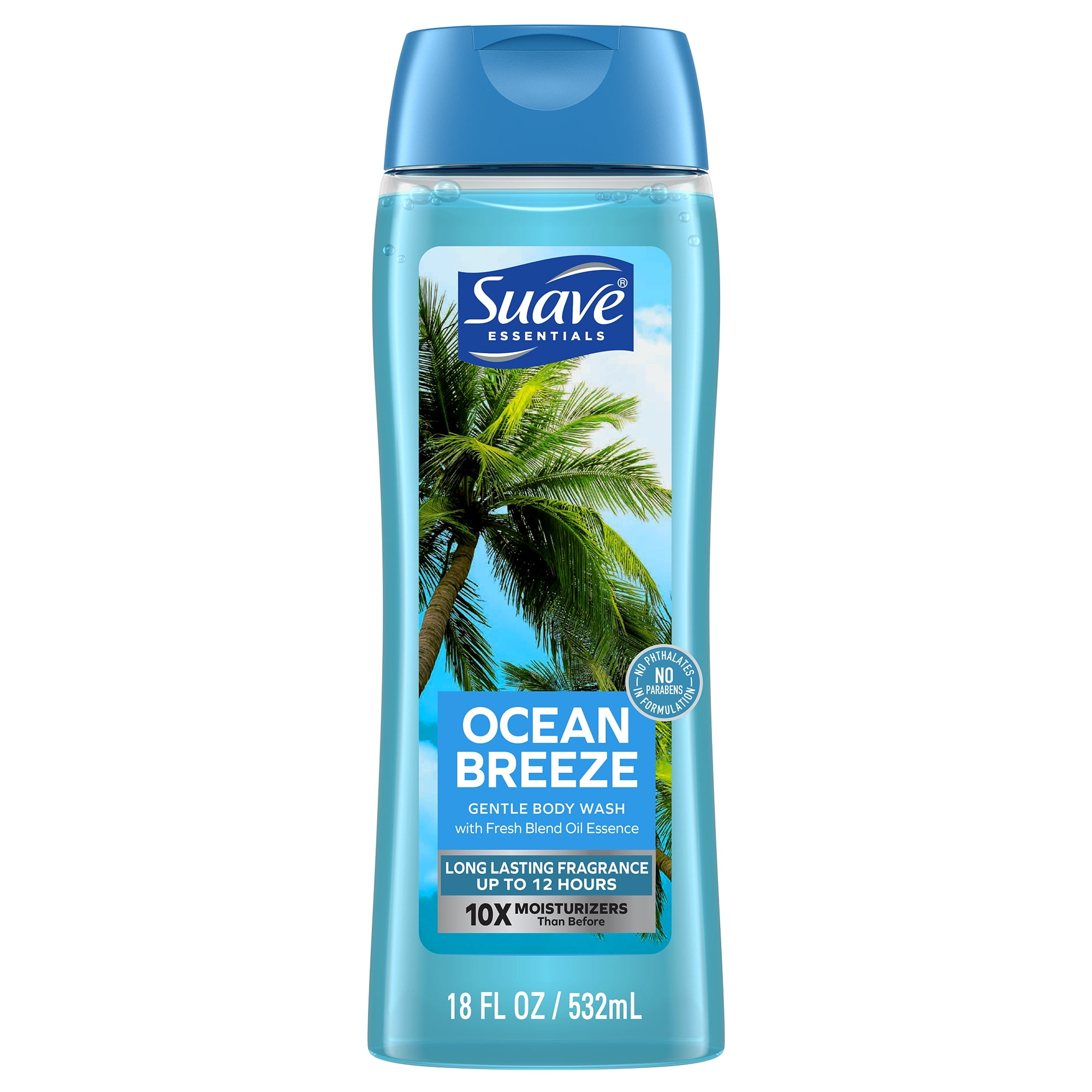 Suave Essentials Body Wash, Ocean Breeze, 18 oz