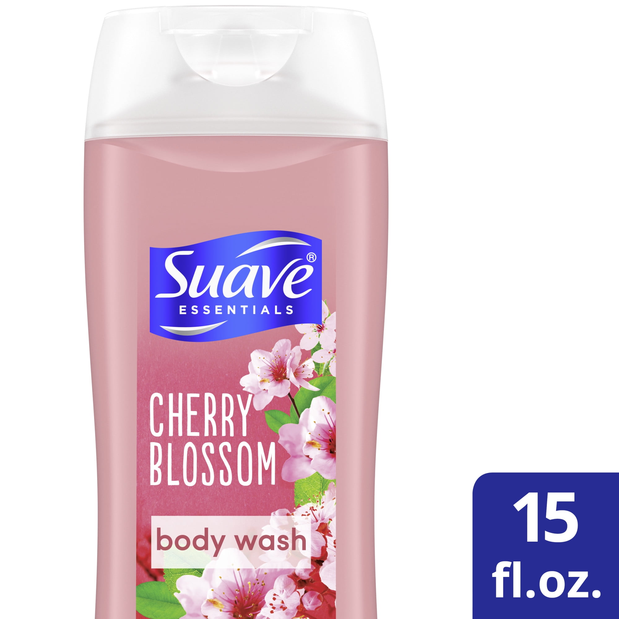 Suave Essentials Wild Cherry Blossom Body Wash 15 fl oz