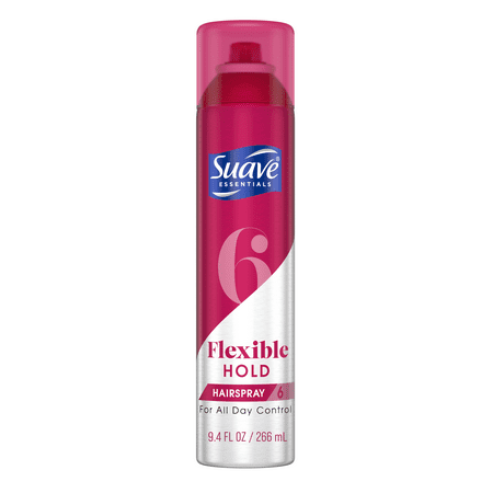 Suave Flex Hold 6 Aerosol Hairspray Frizz & Humidity Control, Natural Finish 9.4 OZ