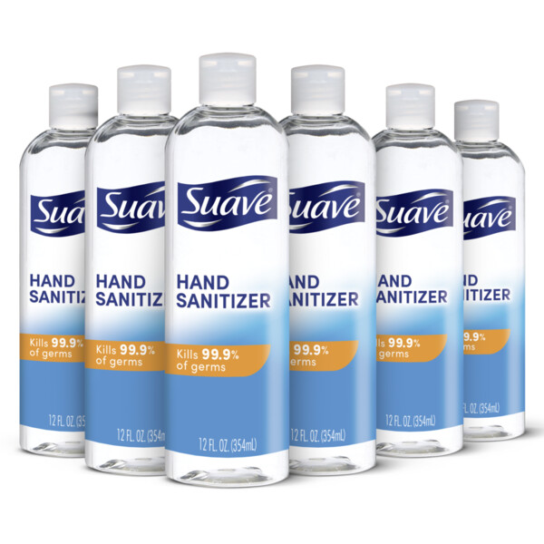 Suave Hand Sanitizer Alcohol Based, 12 oz, 6 Count