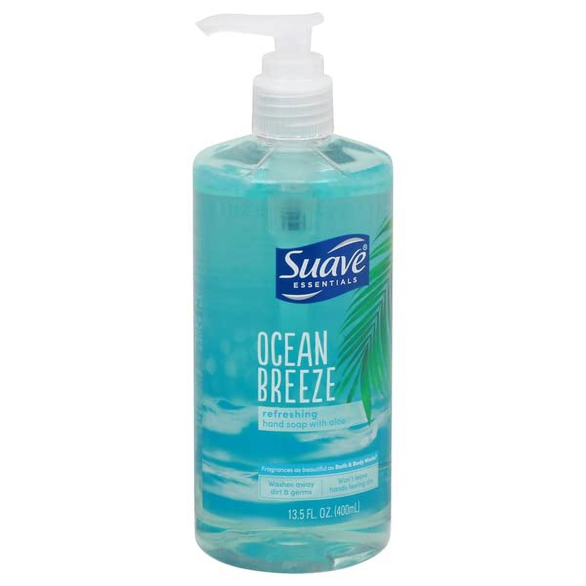 Suave, Hand Soap, With Aloe, Ocean Breeze, Refreshing, 13.5 Ounce