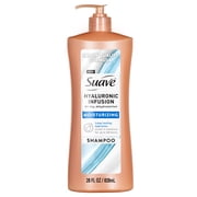 Suave Hyaluronic Infusion Moisturizing Shampoo, Hydrates Dry Hair with Hyaluronic Acid, 28 fl oz