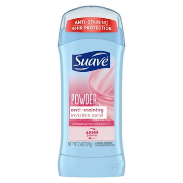Suave Invisible Solid Antiperspirant Deodorant, Powder, Unisex, 2.6 oz