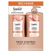 Suave Keratin Infusion Smoothing Shampoo & Conditioner Set For Frizzy Hair, 28 FL OZ Each