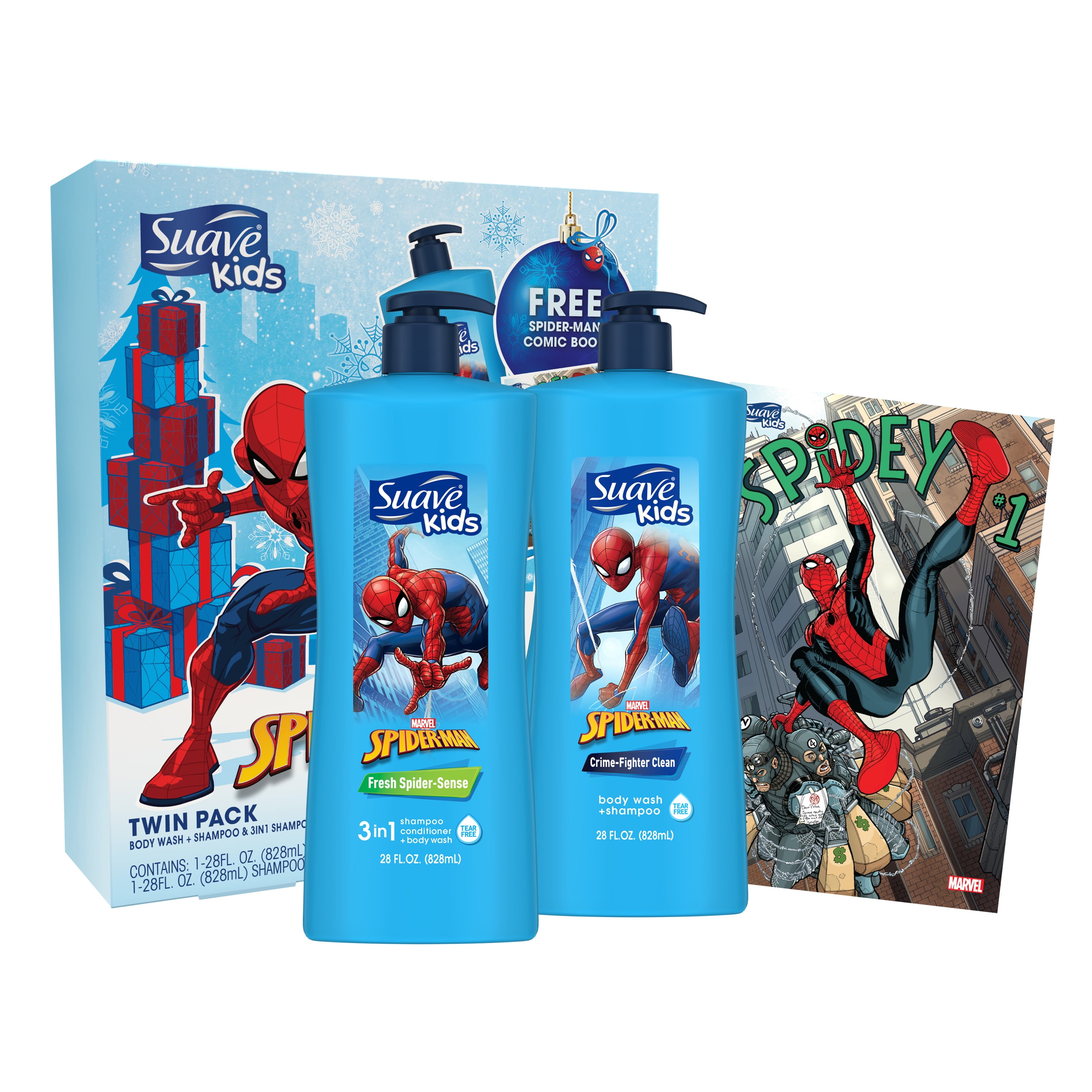  Suave Kids 3 in 1 Shampoo Conditioner Body Wash For Tear-Free  Bath Time, Fresh Spider-Sense, Dermatologist-Tested Kids Shampoo 3 in 1  Formula 28 oz, Pack of 4 : Beauty & Personal Care
